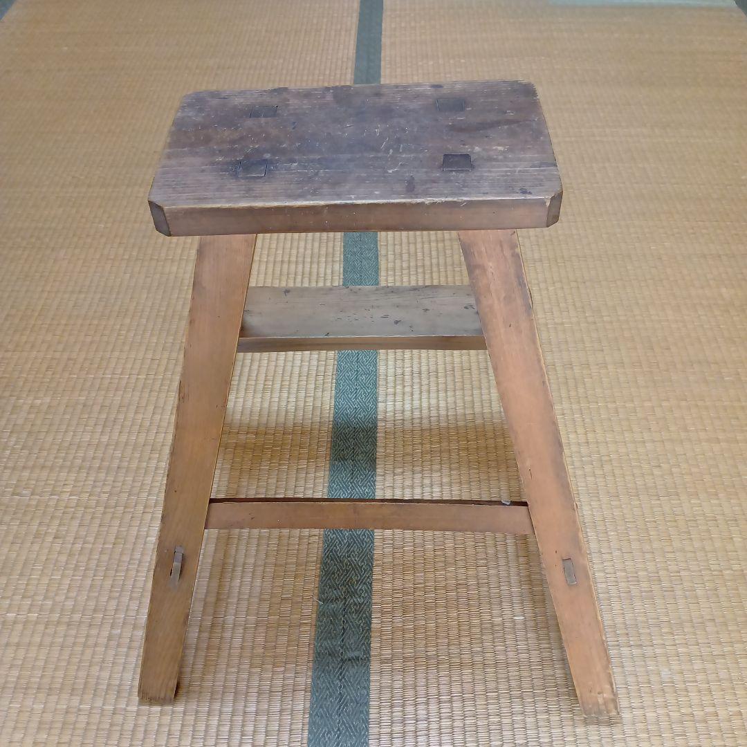 【昭和レトロ】木製スツール　踏み台　ディスプレイ台