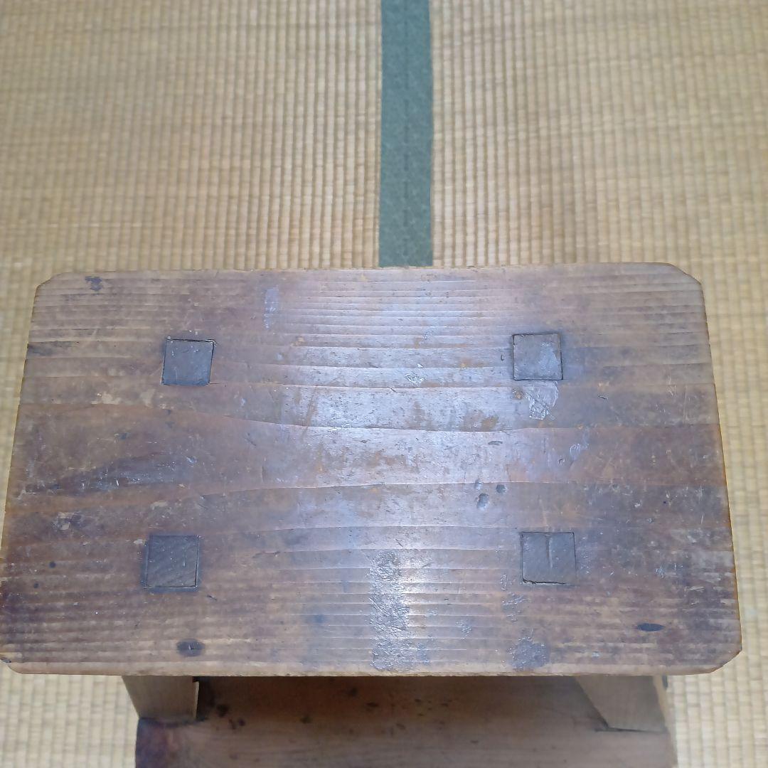 【昭和レトロ】木製スツール　踏み台　ディスプレイ台