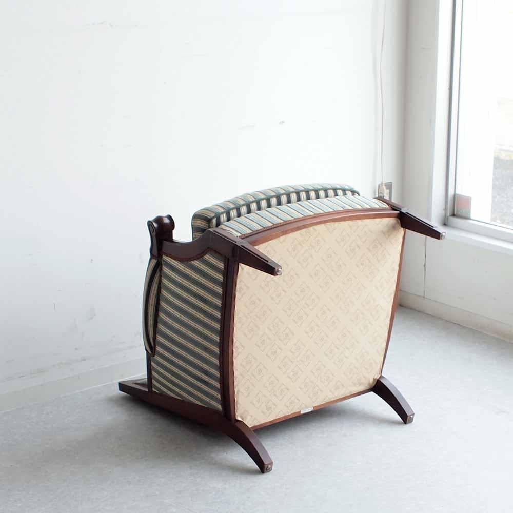 神戸欧風家具 メープル不二屋 マホガニー材 1人掛けソファ A ZR24470