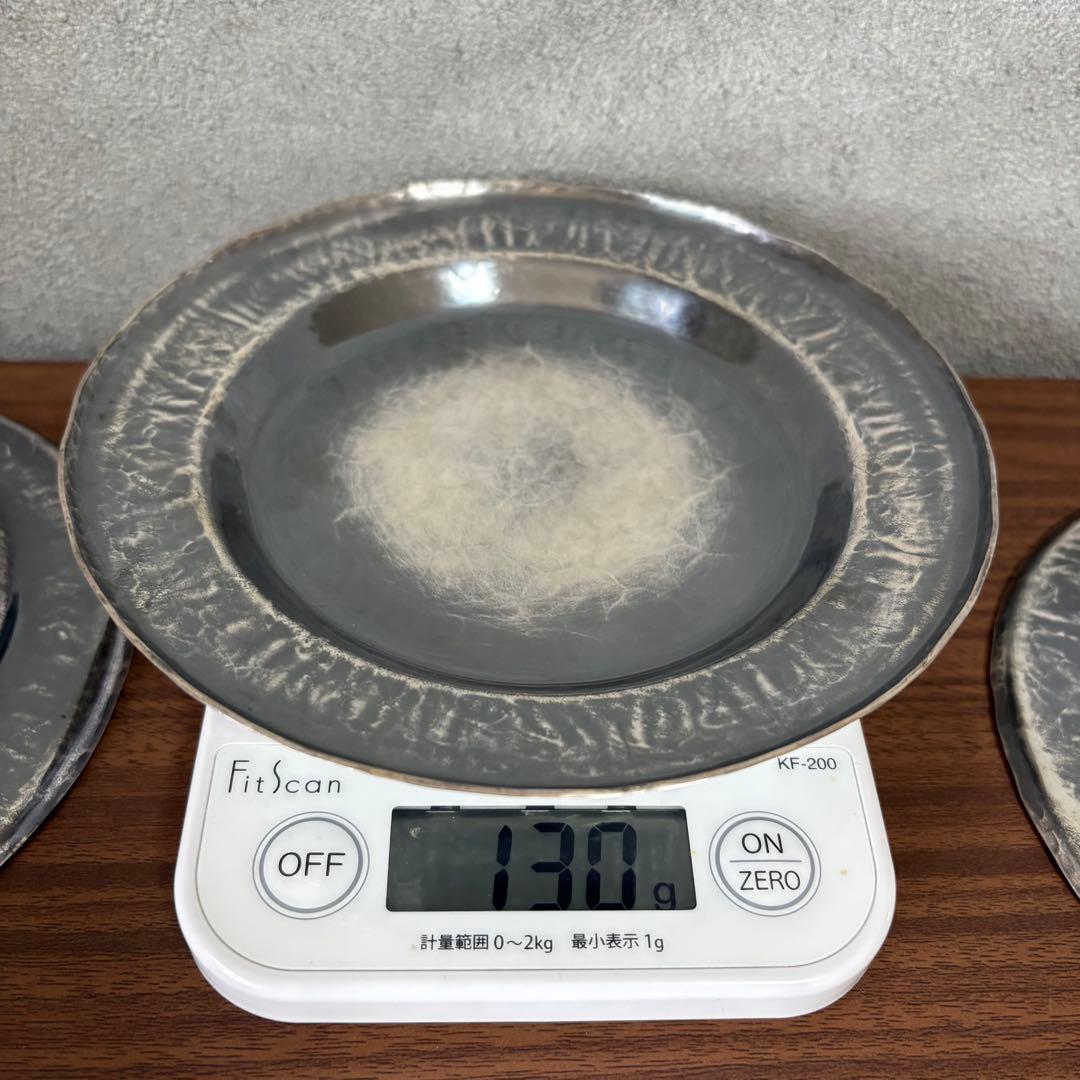 純銀　青海盆　一晃齋　6枚セット