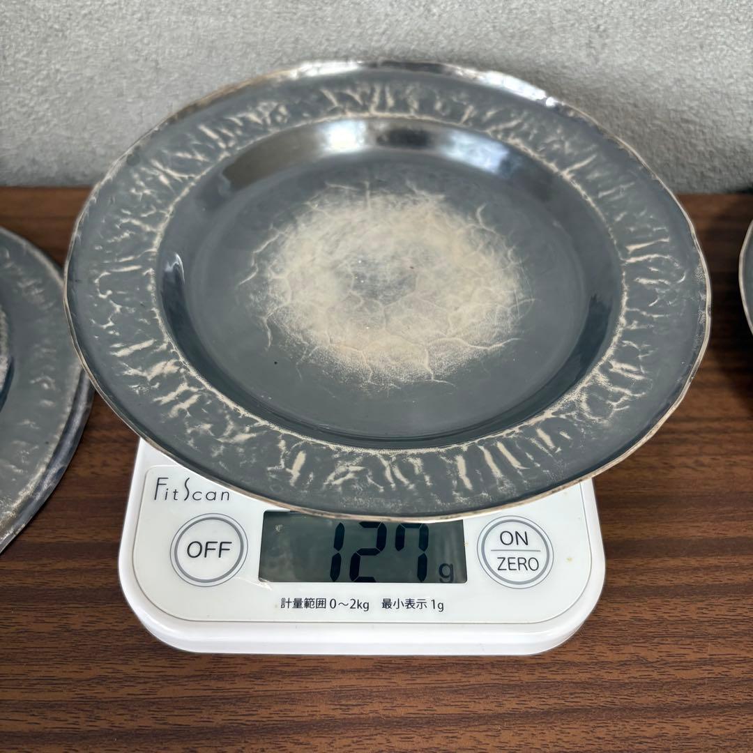 純銀　青海盆　一晃齋　6枚セット