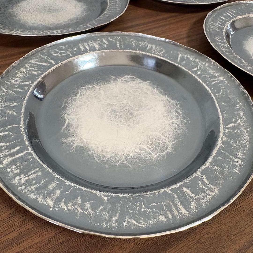 純銀　青海盆　一晃齋　6枚セット