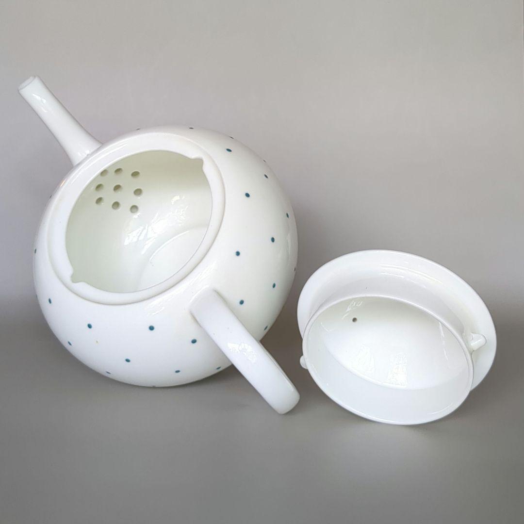 スージークーパー レイズドスポット ブルー ティーセット ティーポット