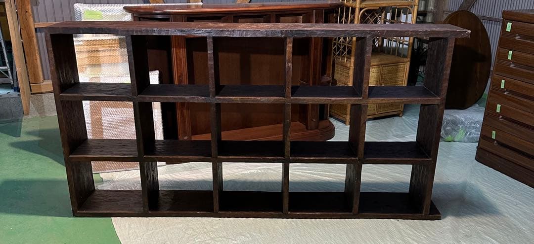 木製キャビネットとシェルフセット