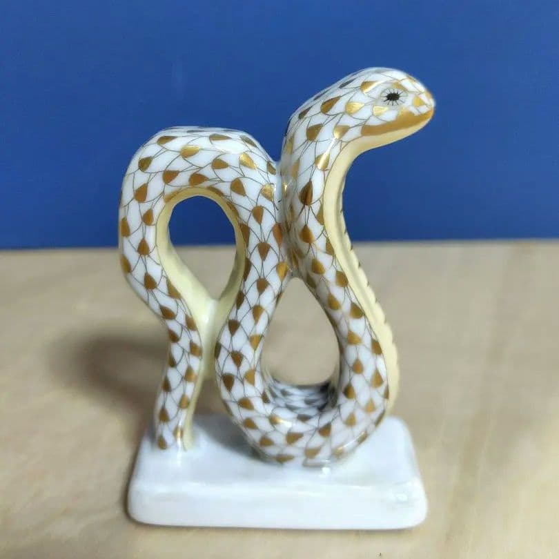 ☆ヘレンド☆2013年 干支 フィギュリン　 置物　ヘビ　巳年　金運　ゴールド