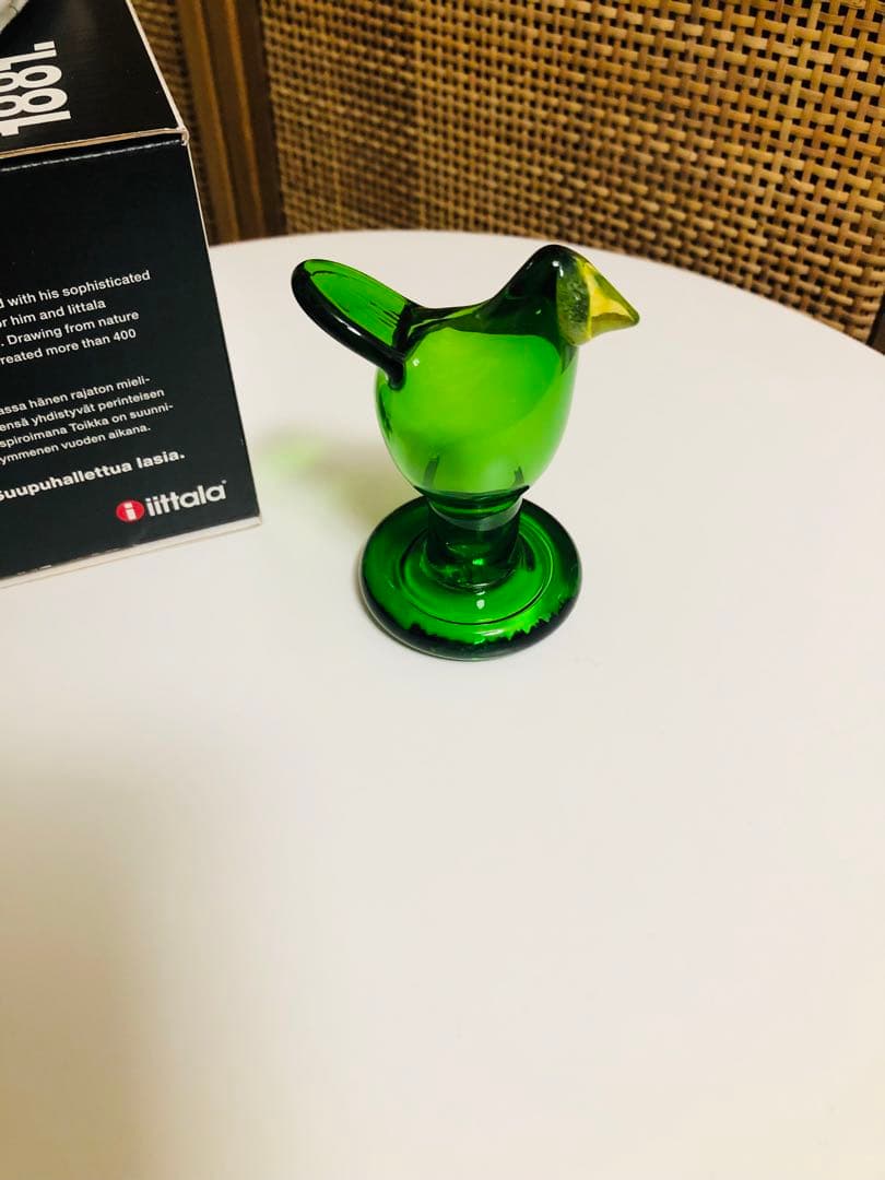 イッタラ　バード　脚付きシエッポ　グリーン　Birds by Toikka