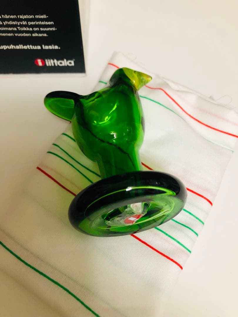 イッタラ　バード　脚付きシエッポ　グリーン　Birds by Toikka