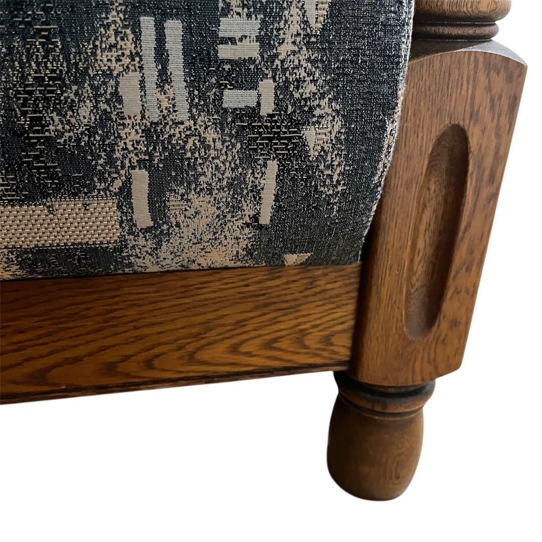 カリモク家具　コロニアル　3人掛け　オールドカリモク　ソファ　ラタン