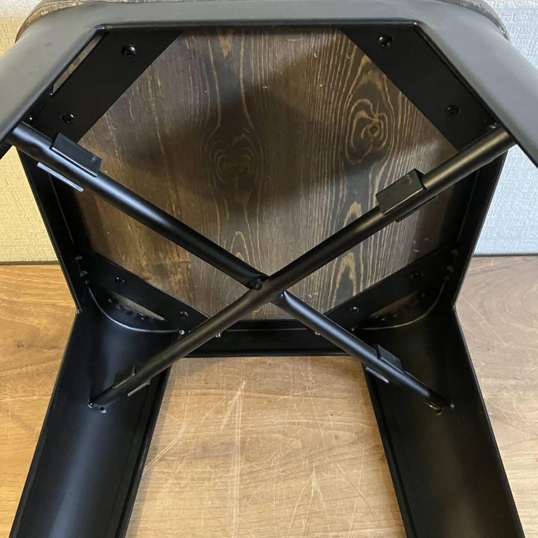 アンティーク クラッシュゲート風 ヴィンテージ スタイル スツール アイアン 上