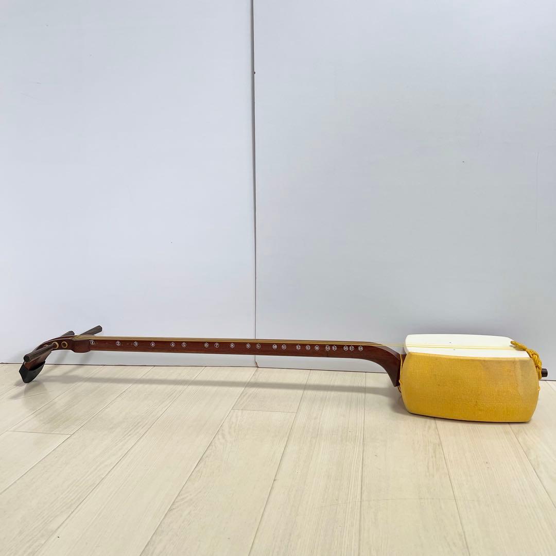 長唄三味線 丸打胴 撥 ハードケース付き