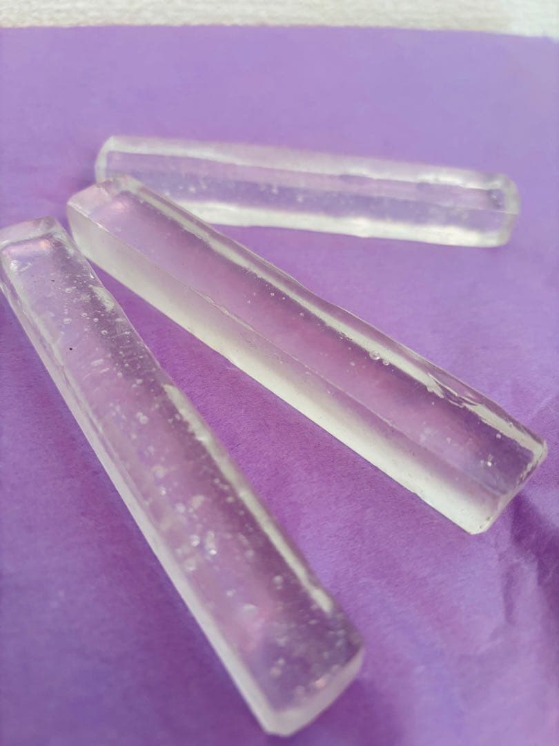 長野史子　ガラス　ナイフ＆フォークレスト　カトラリーレスト　お箸置き　新品未使用