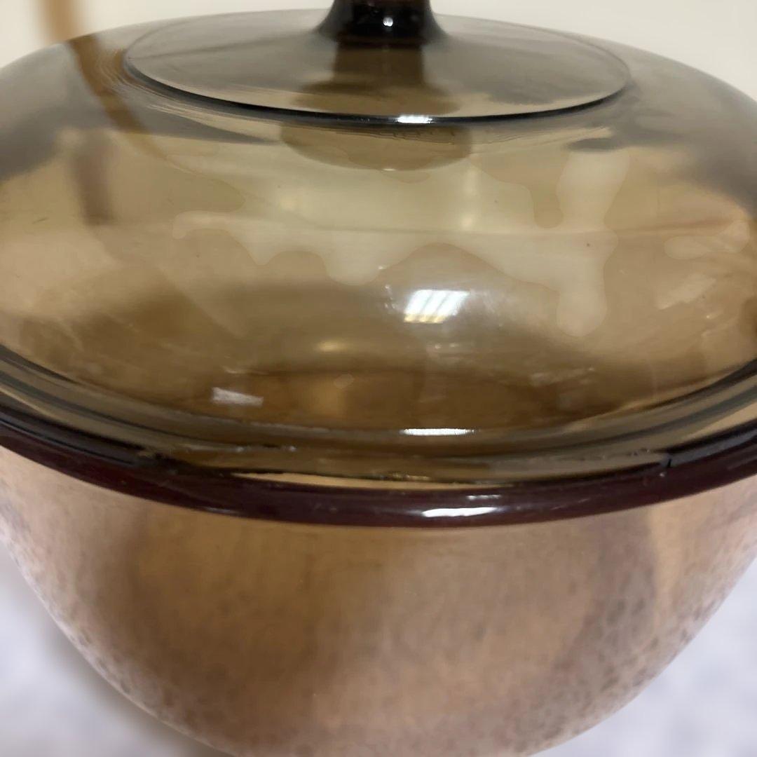 VISION CORNING 耐熱ガラス 片手鍋 アンバー 2.5Lアメリカ製