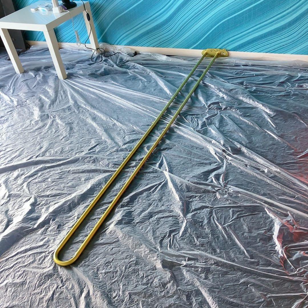 店舗や寝室に！パーテーションポール ゴールド カーテン別売り