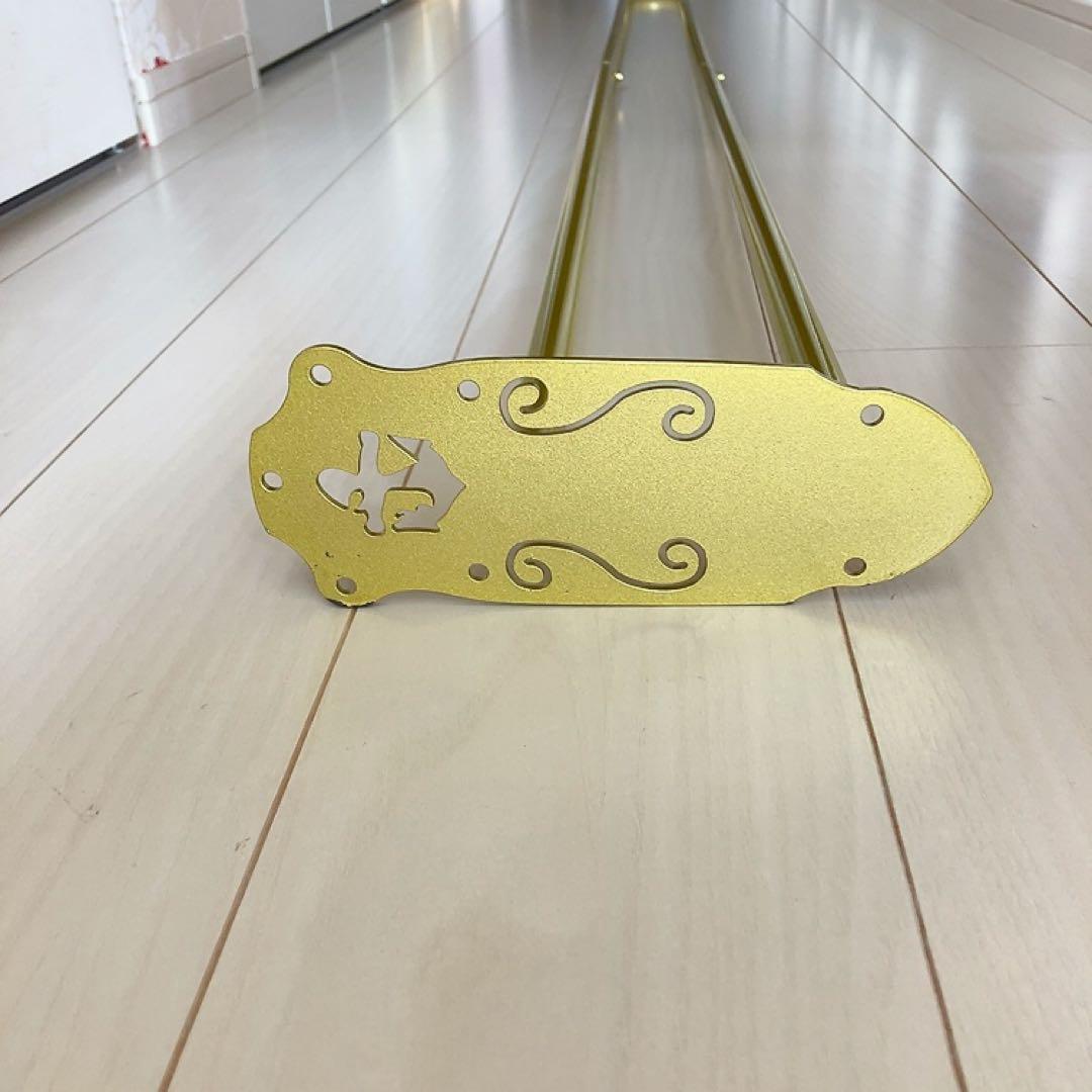 店舗や寝室に！パーテーションポール ゴールド カーテン別売り
