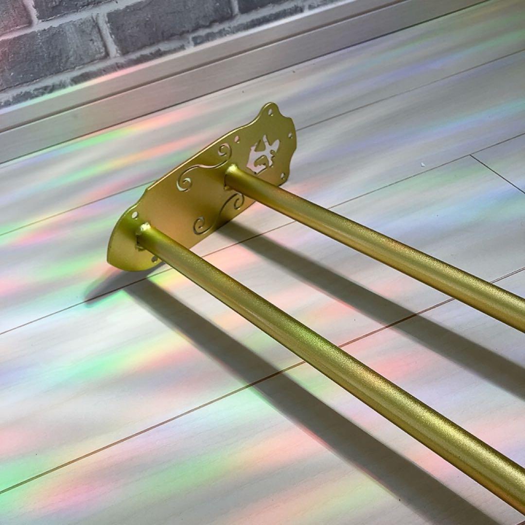 店舗や寝室に！パーテーションポール ゴールド カーテン別売り