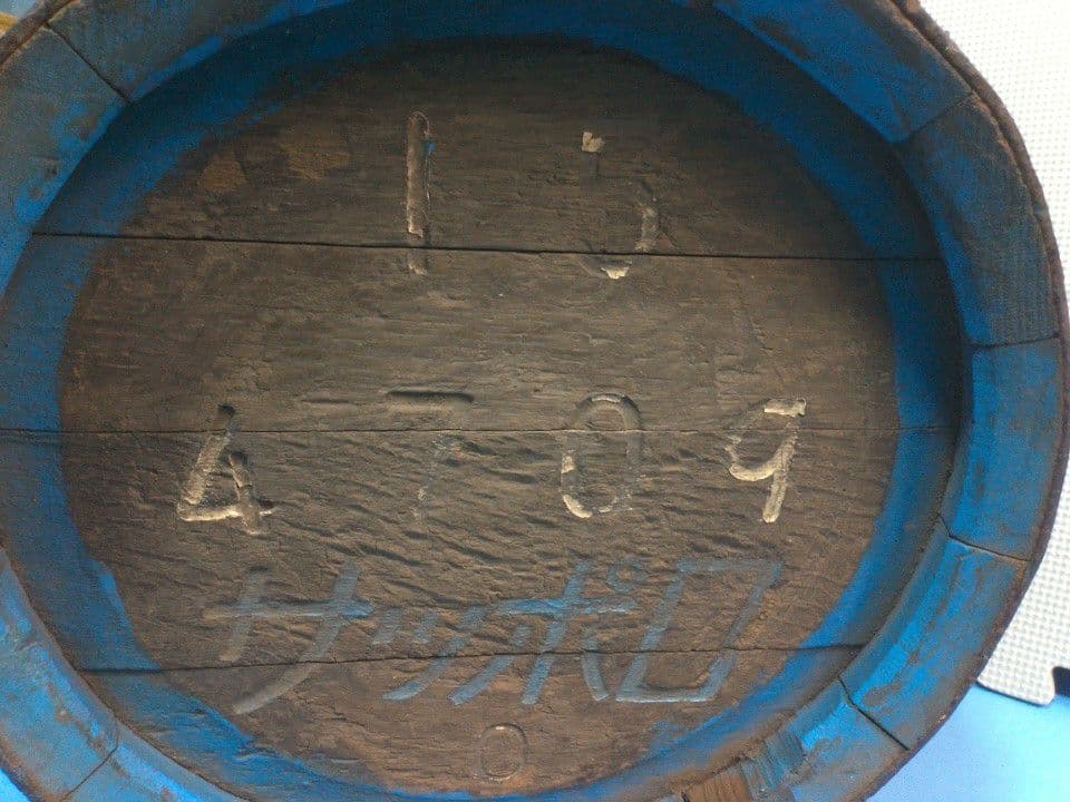 樽 サッポロ たる 空樽 直径約35cm 高さ約43cm　大阪工場 木製