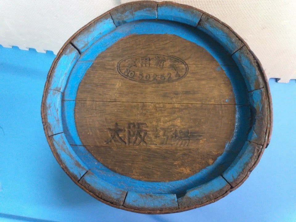 樽 サッポロ たる 空樽 直径約35cm 高さ約43cm　大阪工場 木製