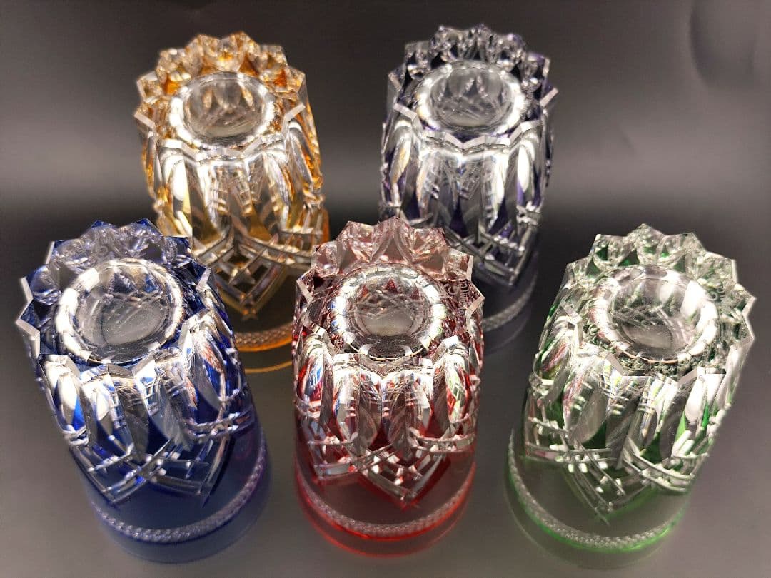 カガミクリスタル サンクラール 5客 江戸切子（切子、江戸切子、薩摩切子）