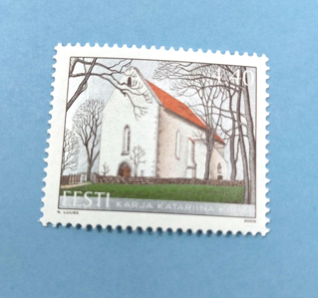 2686 外国切手 エストニア 1990年代 教堂建物 シリーズ 7種 未使用
