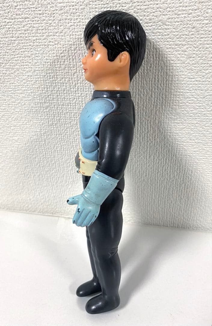 せ*ゃ様 当時物 ソフビ 旧バンダイ 仮面ライダー 水色マスク 面取れ