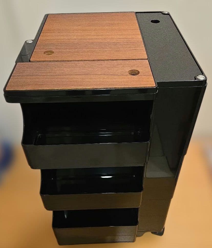 正規品　ボビーワゴン3段5トレイ　ブラック