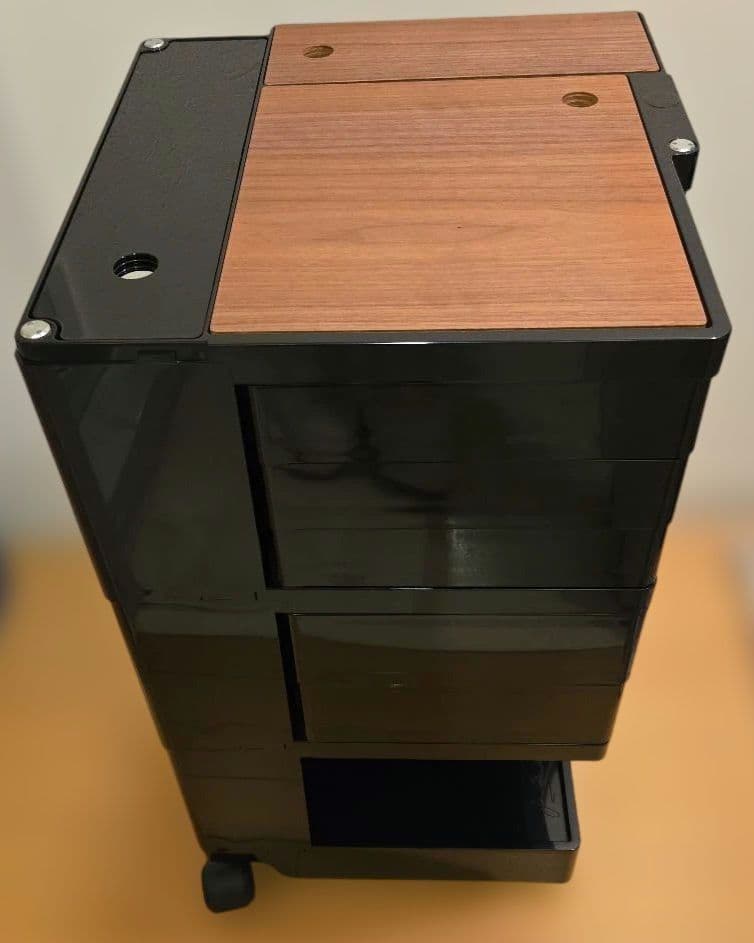 正規品　ボビーワゴン3段5トレイ　ブラック