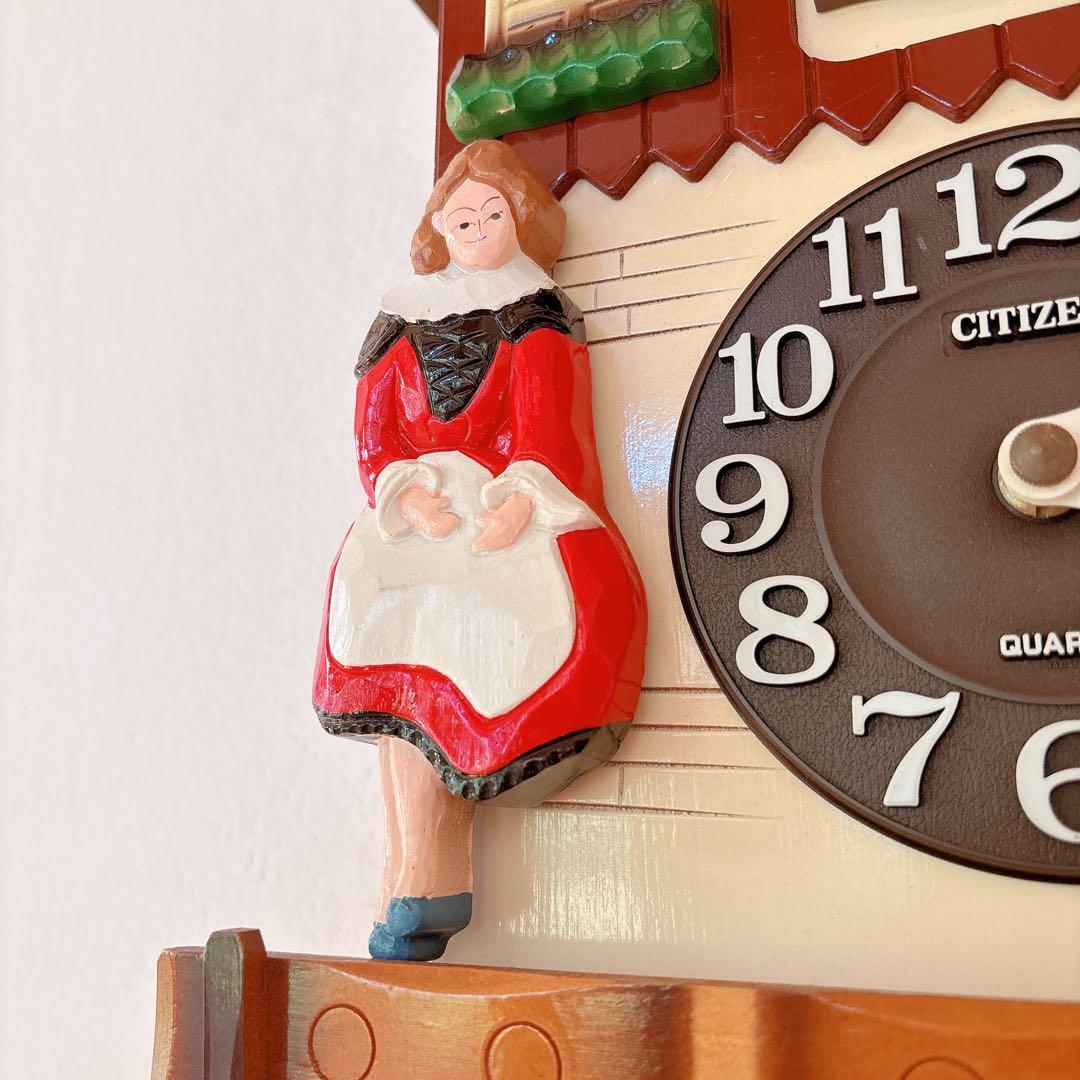 匿名配送】 CITIZEN シチズン 鳩時計 稼働品 電池付き 壁掛け時計