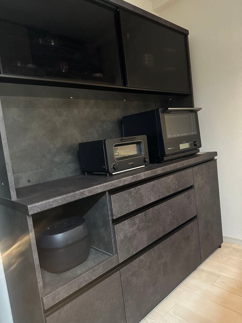 高級　パモウナ　美品キッチンボード食器棚オープンボード