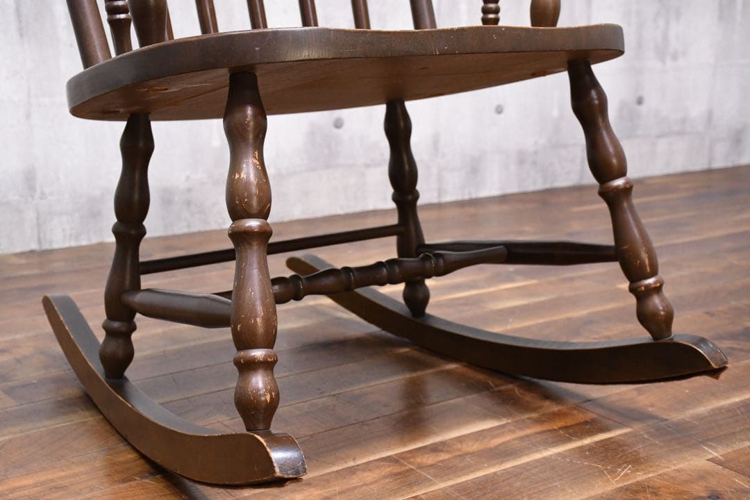 DLC82 柏木工 ヴィンテージ KMKロゴ ロッキングチェア ナラ/楢無垢材