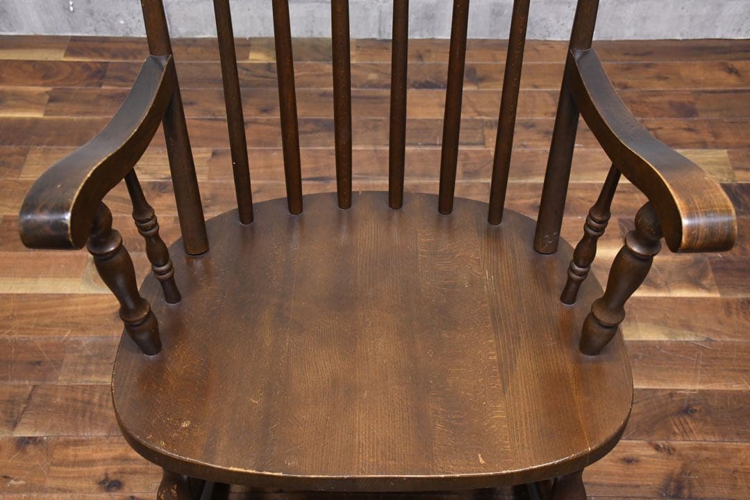 DLC82 柏木工 ヴィンテージ KMKロゴ ロッキングチェア ナラ/楢無垢材