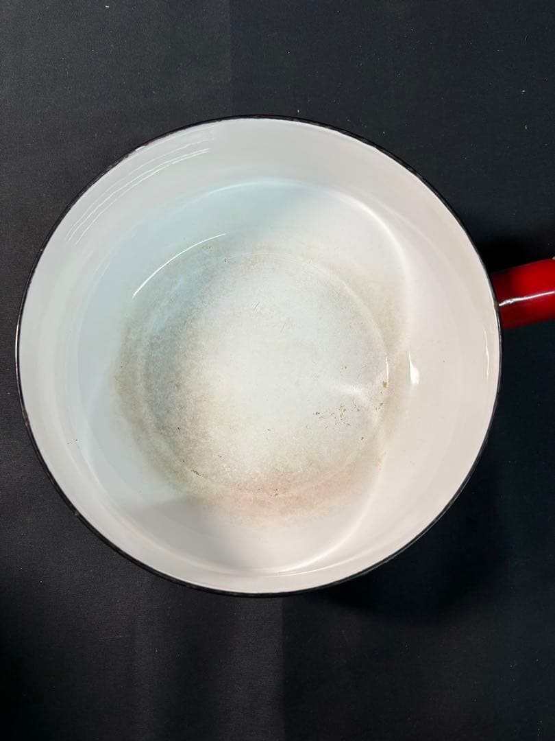 DANSK 赤い片手鍋 鋳鉄製 木製ハンドル