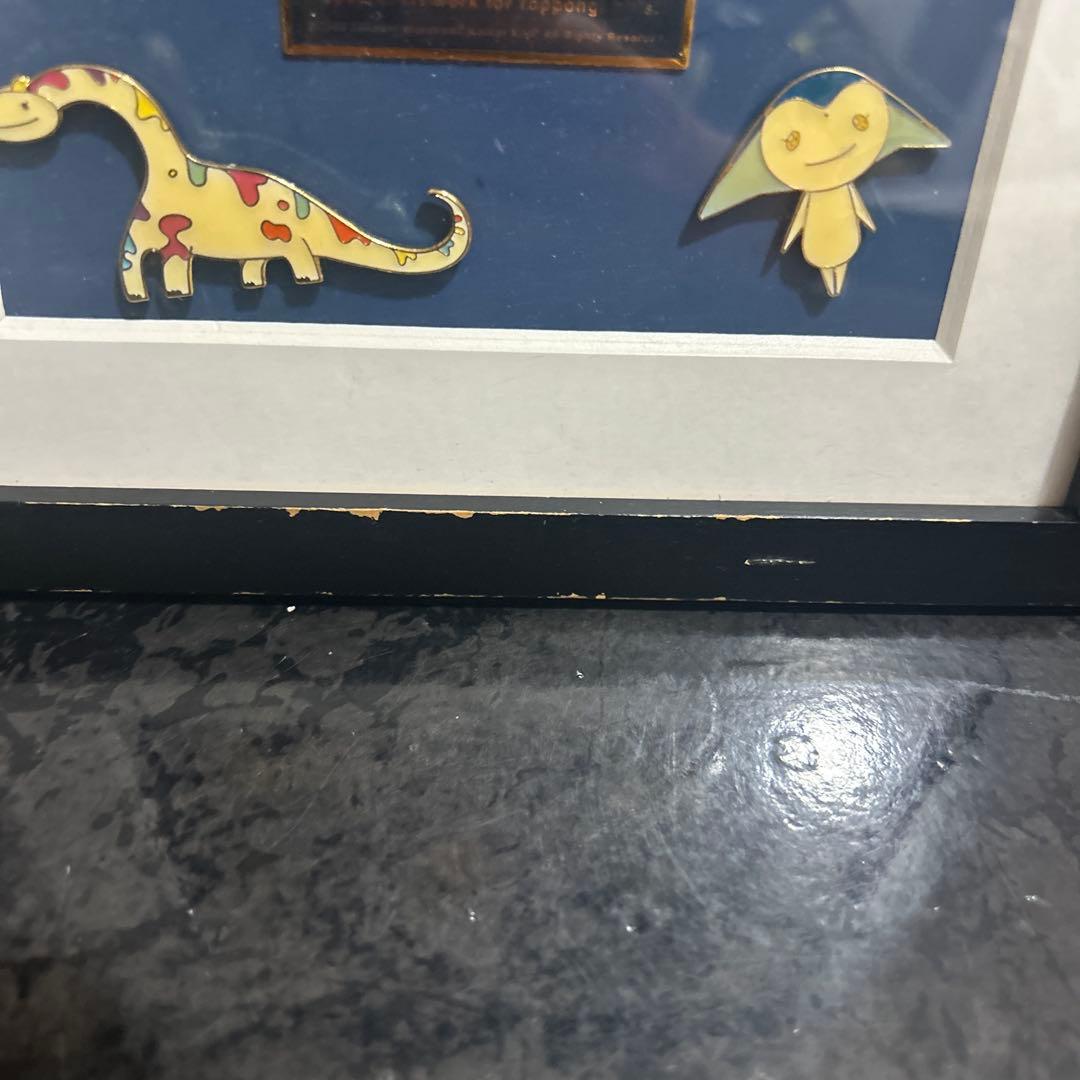 村上隆 ロクロク星人 六本木ヒルズ開業記念 非売品 ピンバッジ 額縁