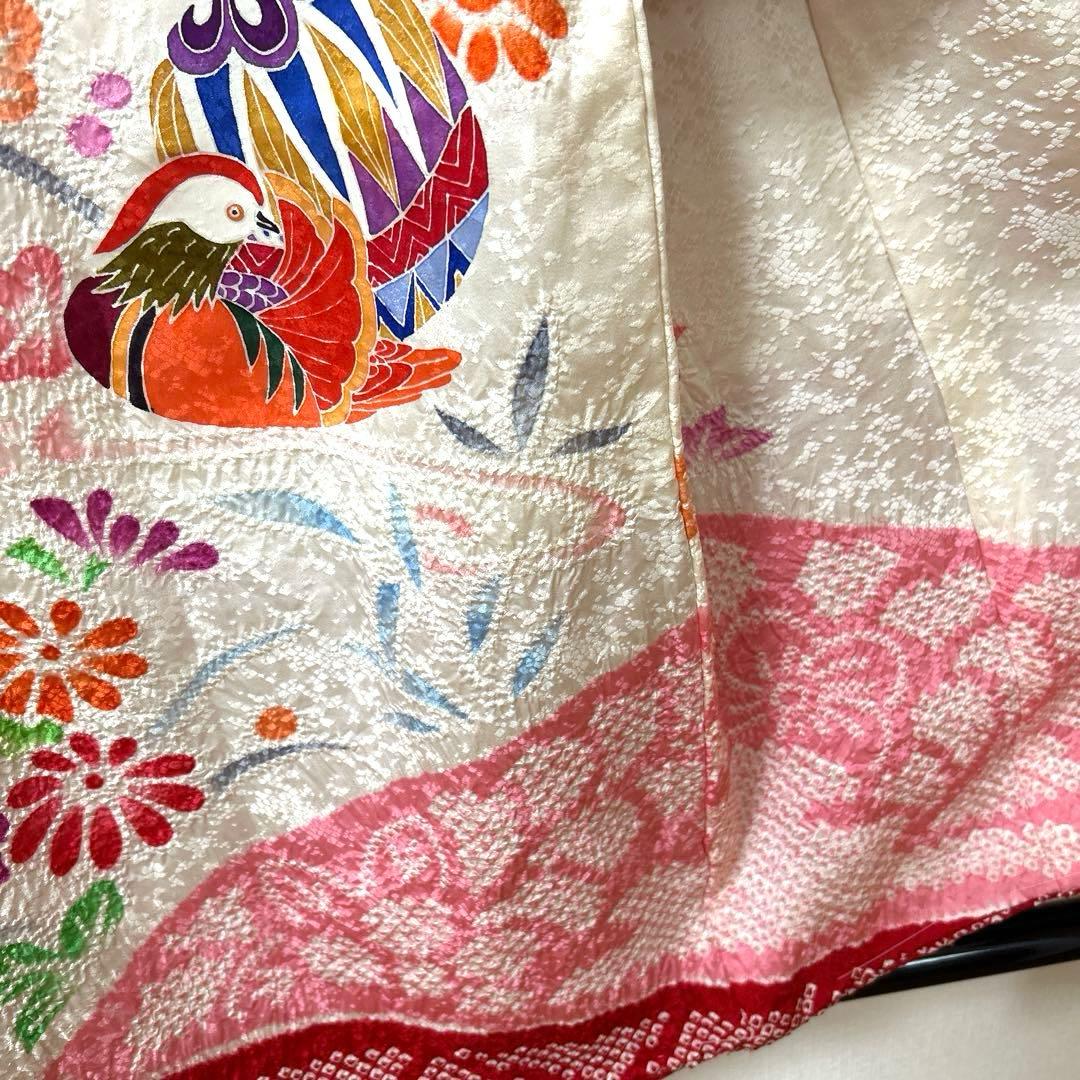 むぅーNo.98 七五三　3歳　　正絹被布フルセット　　本絞り