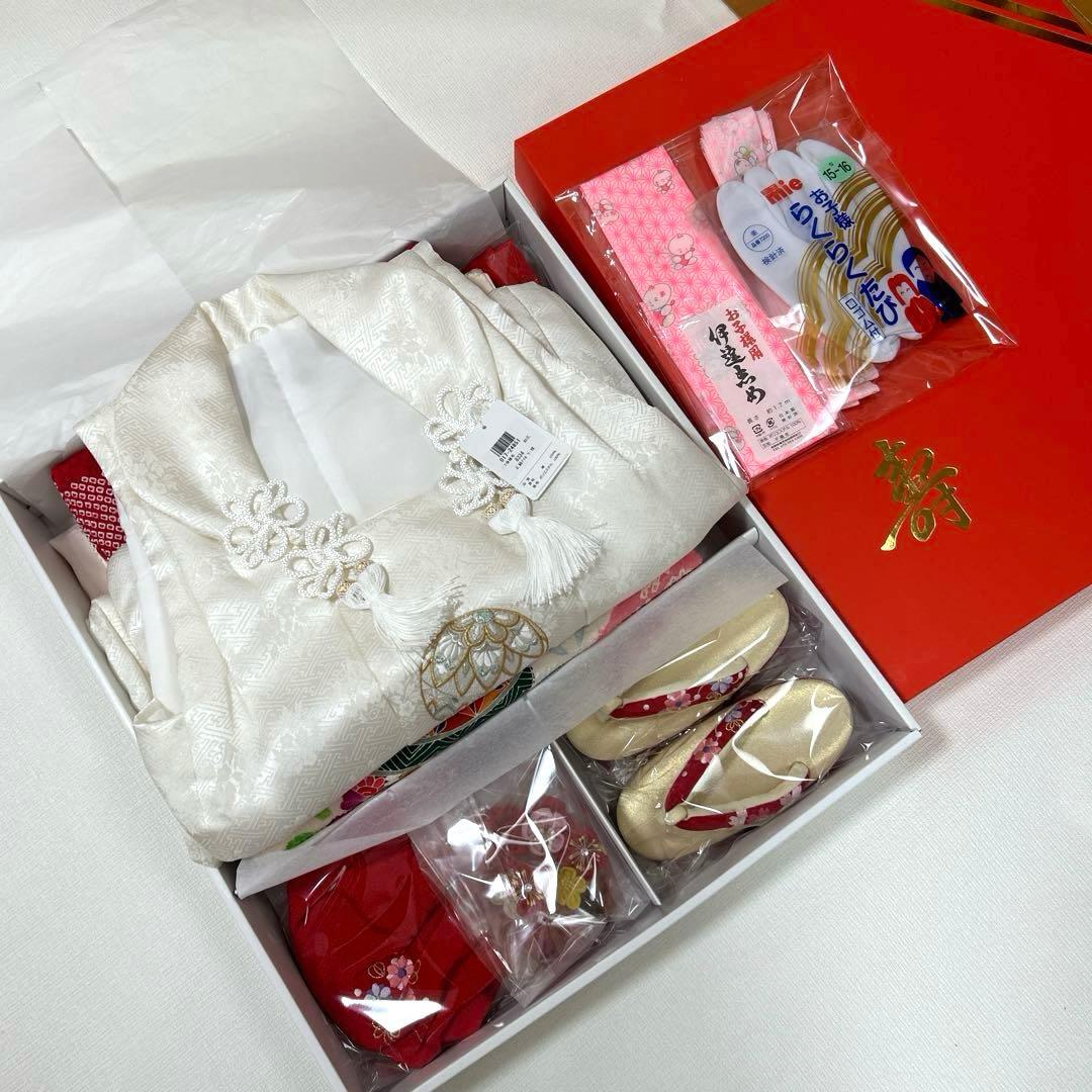 むぅーNo.98 七五三　3歳　　正絹被布フルセット　　本絞り