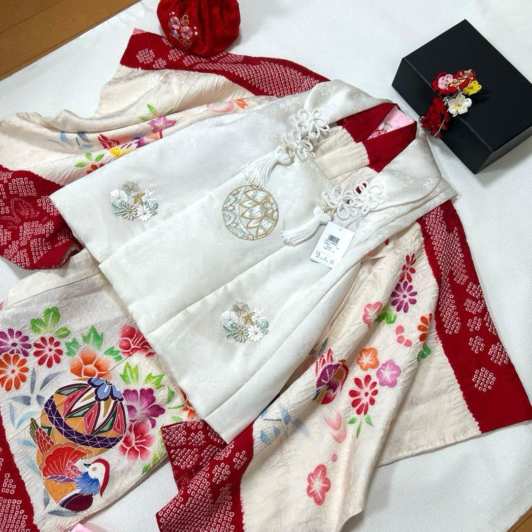 むぅーNo.98 七五三　3歳　　正絹被布フルセット　　本絞り