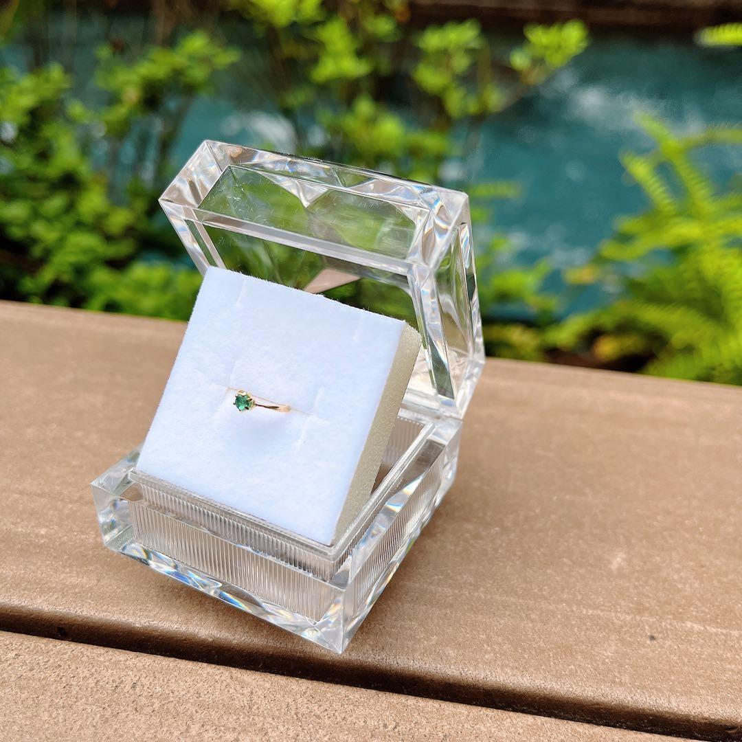 K18 エメラルド ベビーリング