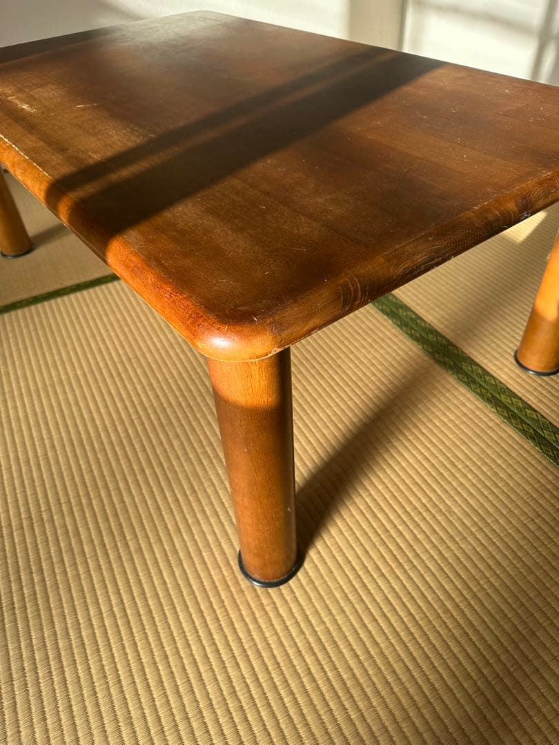カリモク・ローテーブル！木製 長方形座卓 中型サイズ