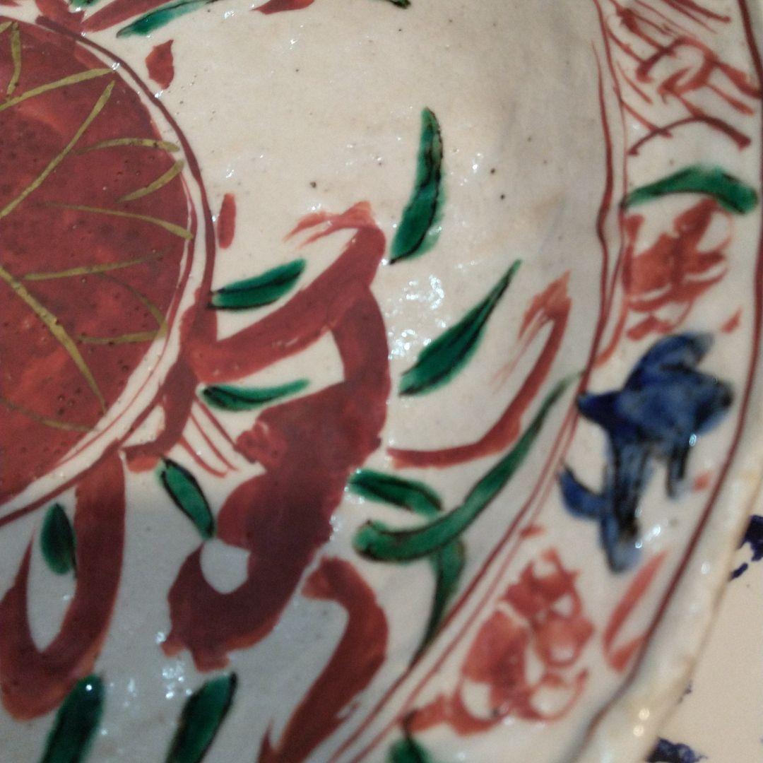 黒田拓実、手びねり赤絵吉祥大皿