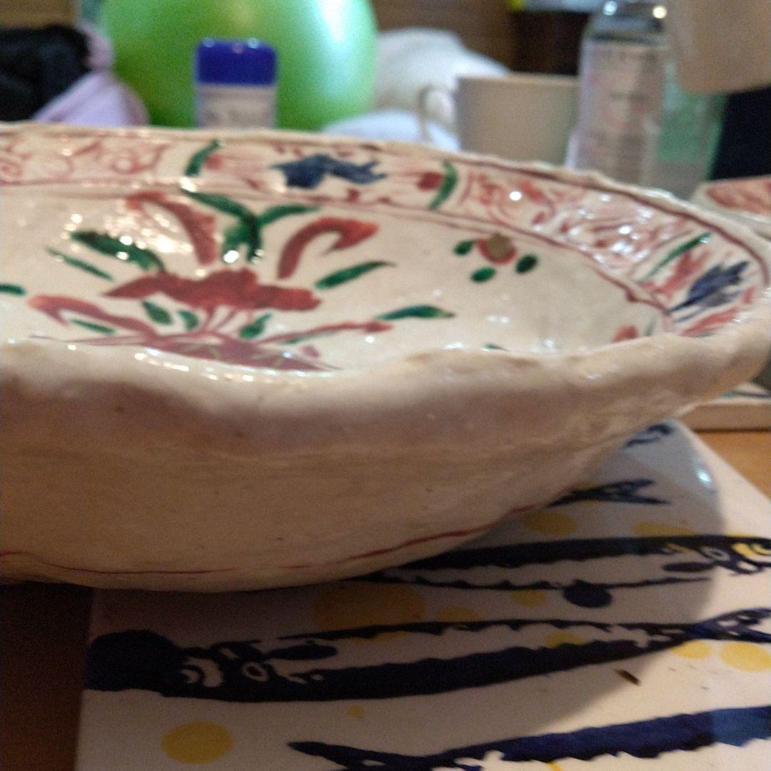 黒田拓実、手びねり赤絵吉祥大皿