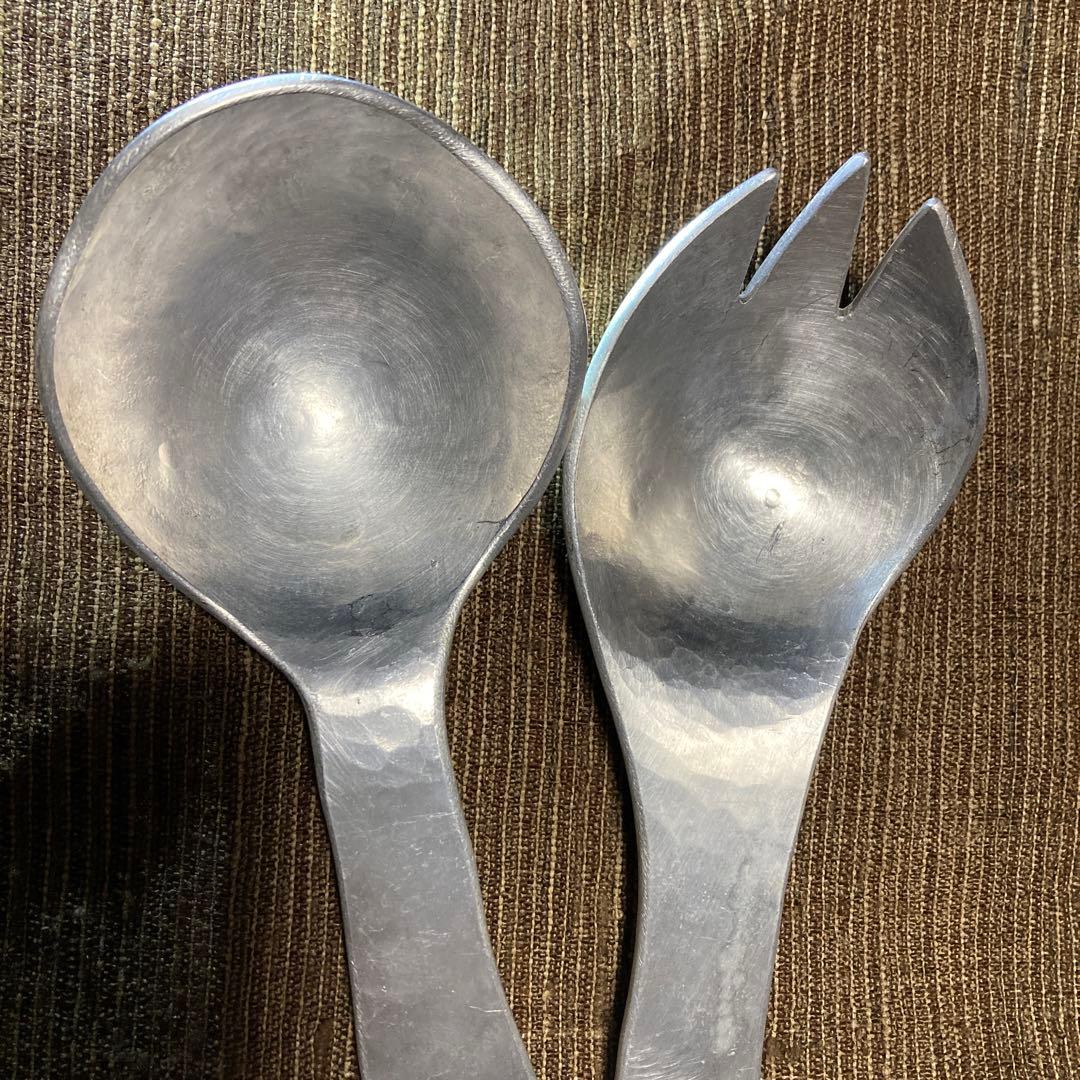 サーバースプーン サラダ 金工作家 鎚起 つちめ