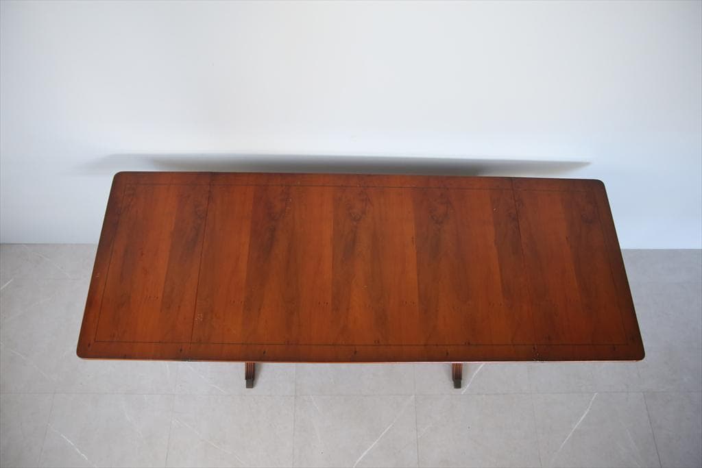 英国アンティーク木製ドロップリーフソファテーブル/折畳式机バタフライ92-231