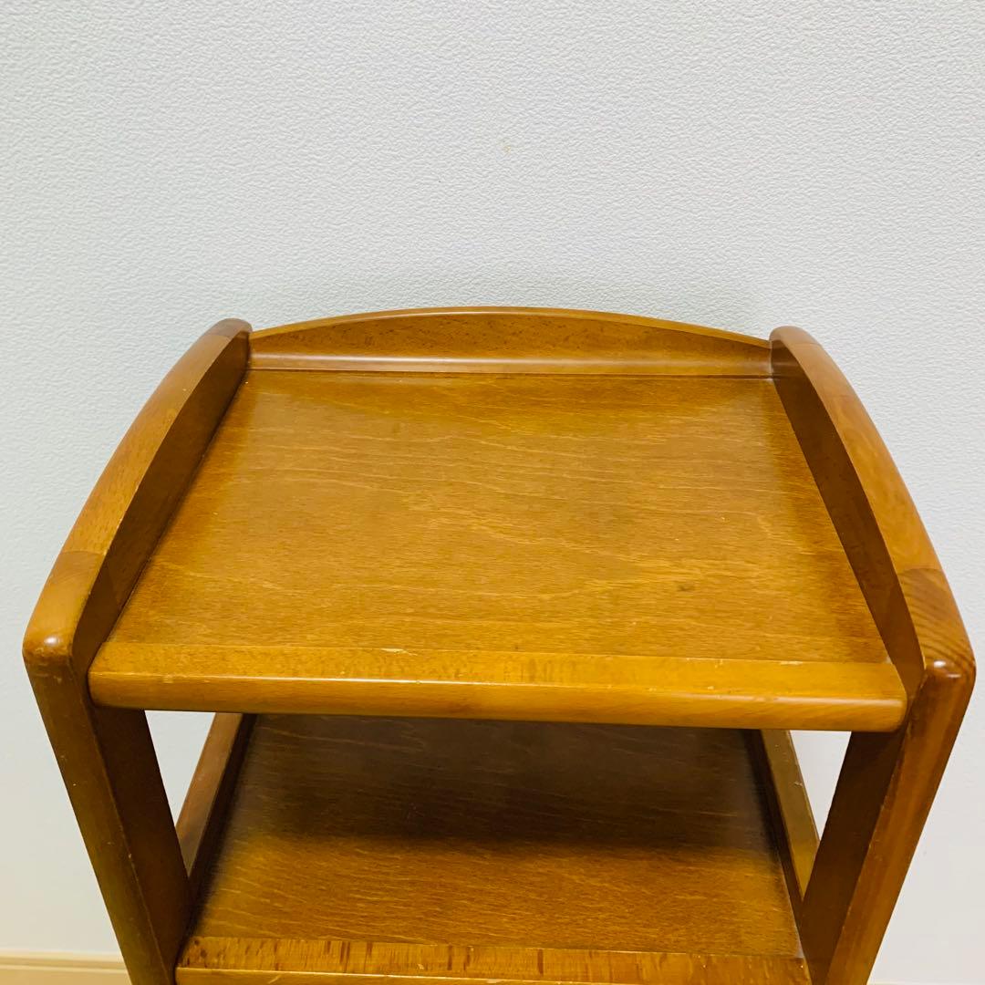 karimoku カリモク ラタン 籐製 電話台 花台 レトロ アンティーク