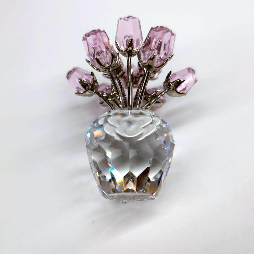 スワロフスキー ピンクローズ　ローズポット 薔薇 12本のバラ