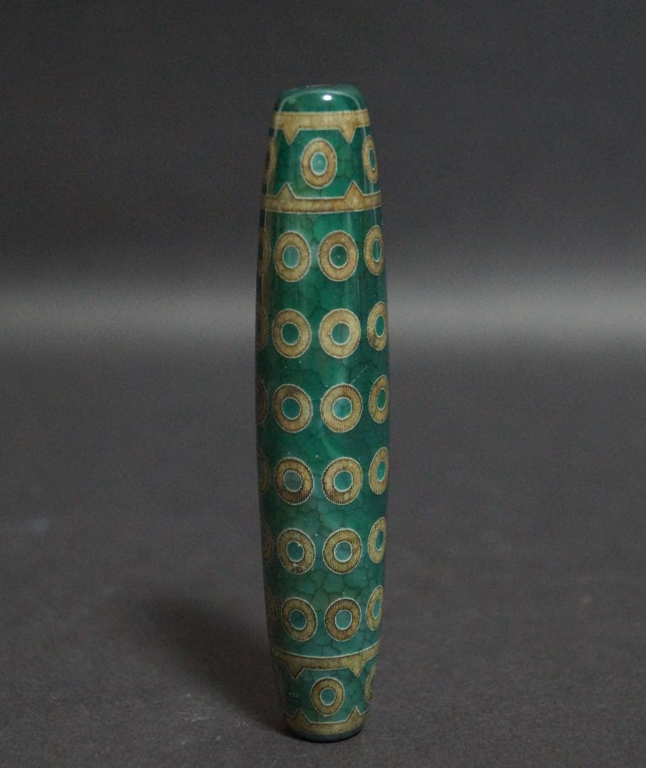 オールドチベット メノウ瑪瑙58眼天珠 大玉根付 アゲート提げ物 Dzi お守り