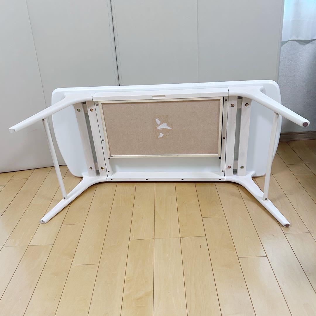 北欧センターテーブル　ローテーブル　姫家具　ホワイト家具　木目調　引き出し