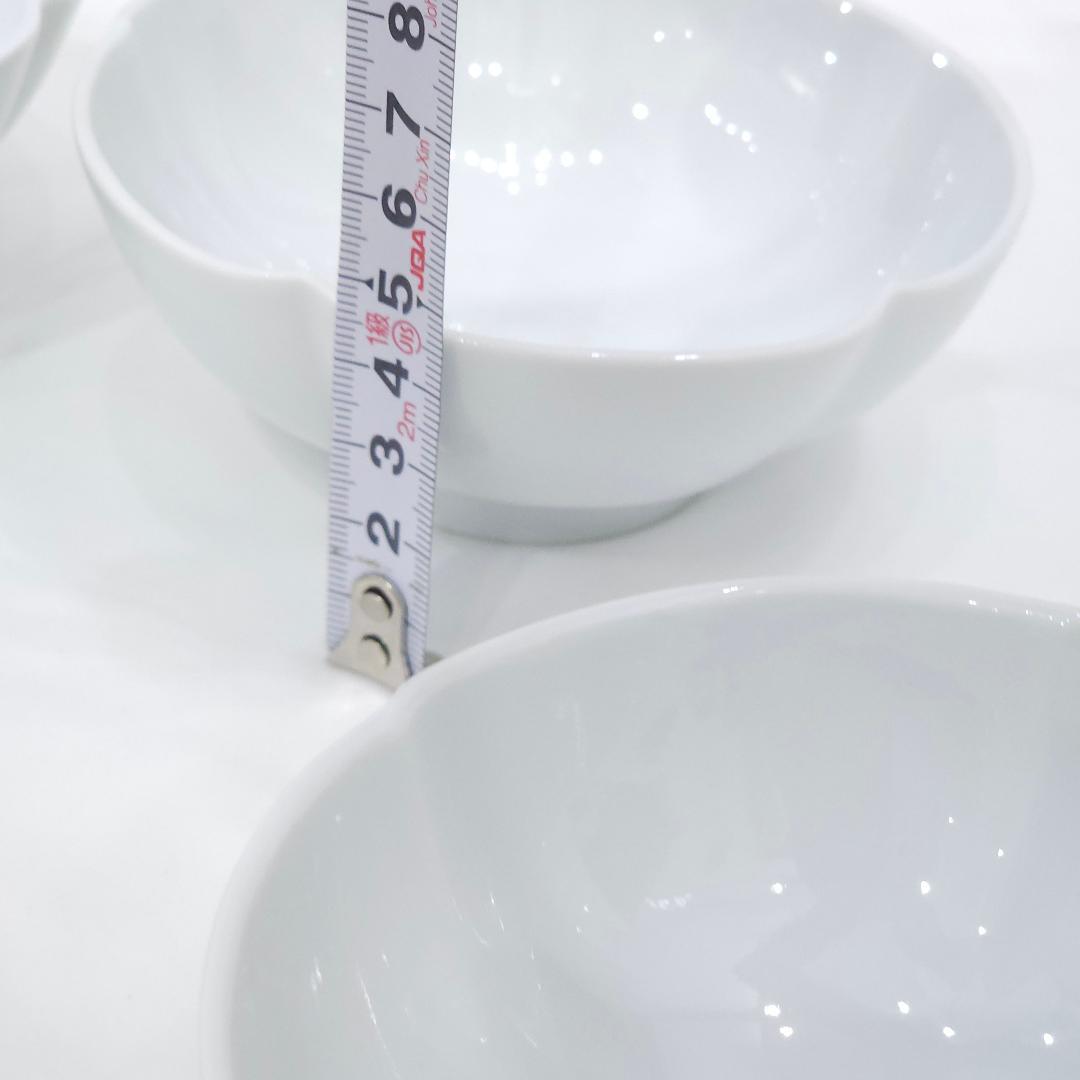 本物 長期保管 未使用品 人間国宝 井上萬二 作 白磁 花形 小鉢 5枚セット