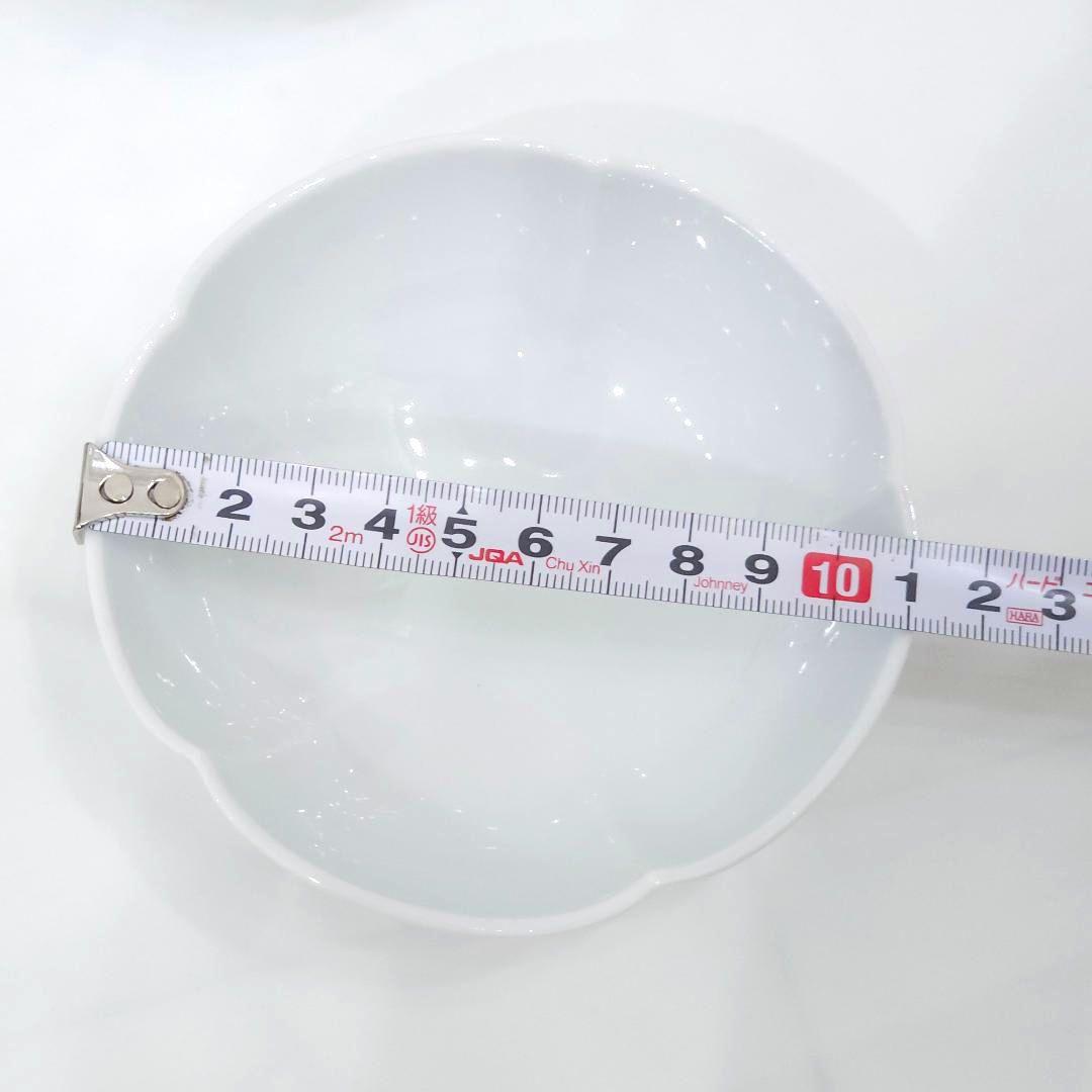 本物 長期保管 未使用品 人間国宝 井上萬二 作 白磁 花形 小鉢 5枚セット