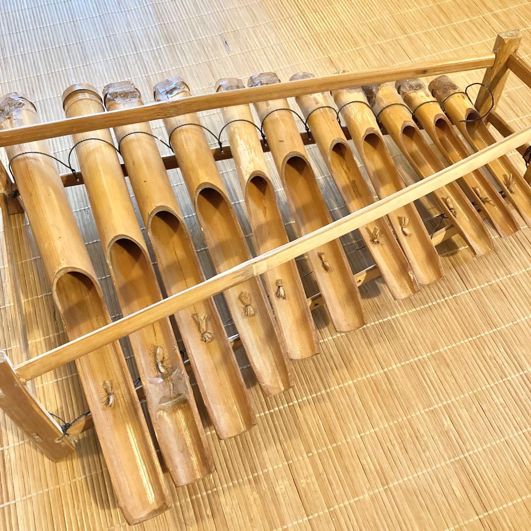 ⭕️【リンディック 竹琴】⚠️ジャンク品 バチ付 ガムラン バリ島