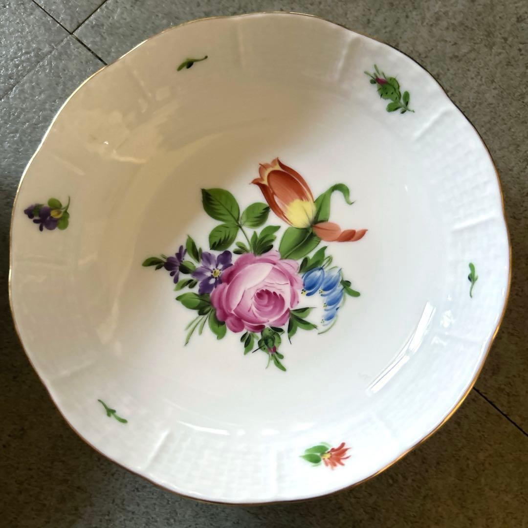 値下げ❗️ヘレンド　ヴィクトリアブーケ　アポニーグリーン　その他　深皿　6枚セット