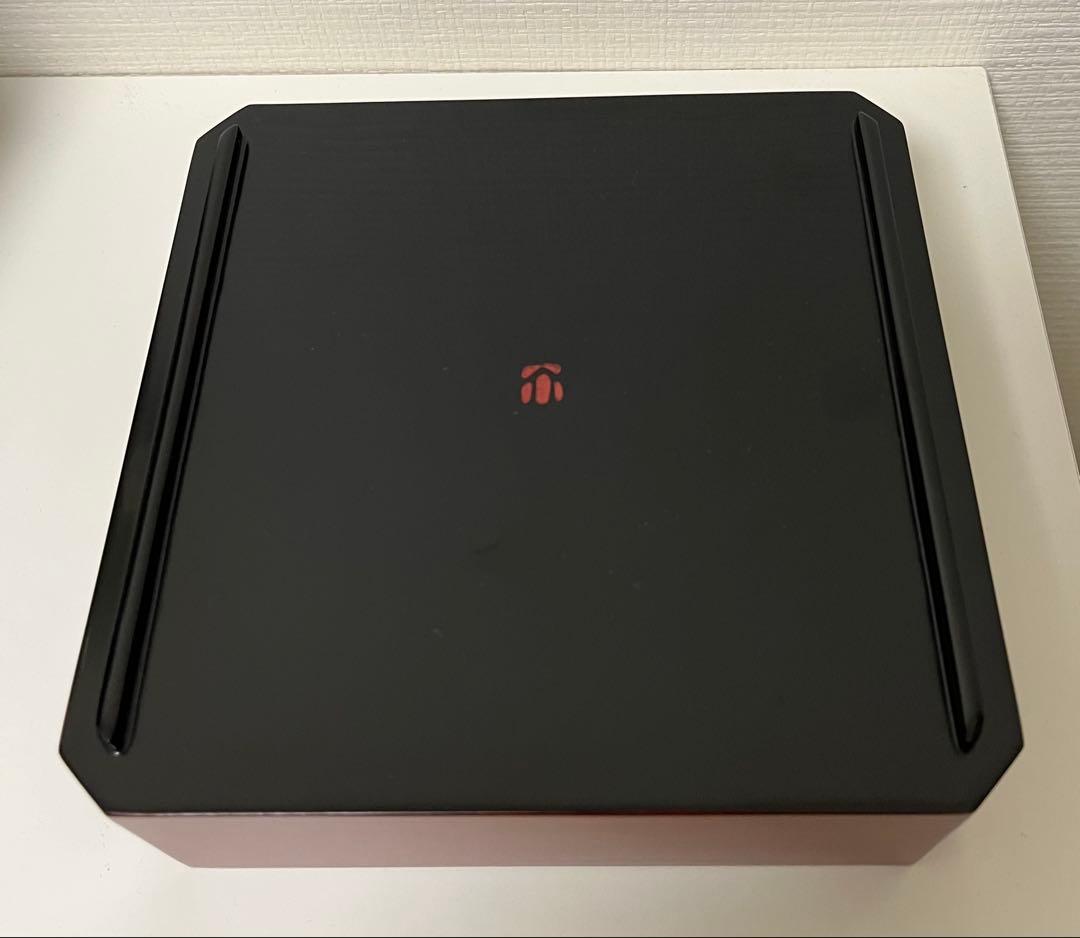 相田啓介隅切重本漆塗会津塗朱うるしお重箱 重箱 三段重 漆器